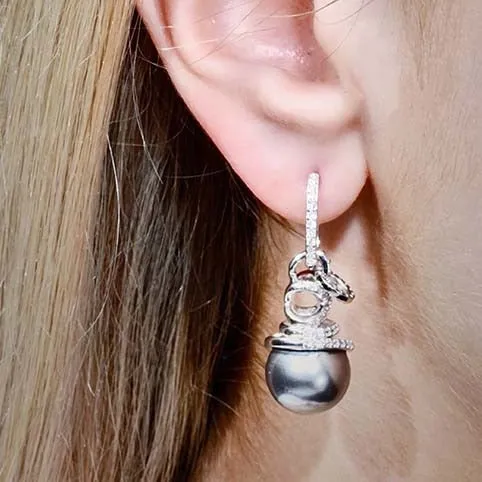 12mm-13mm Tahitian Pearl Luxurious & Versatile Dangle Earrings