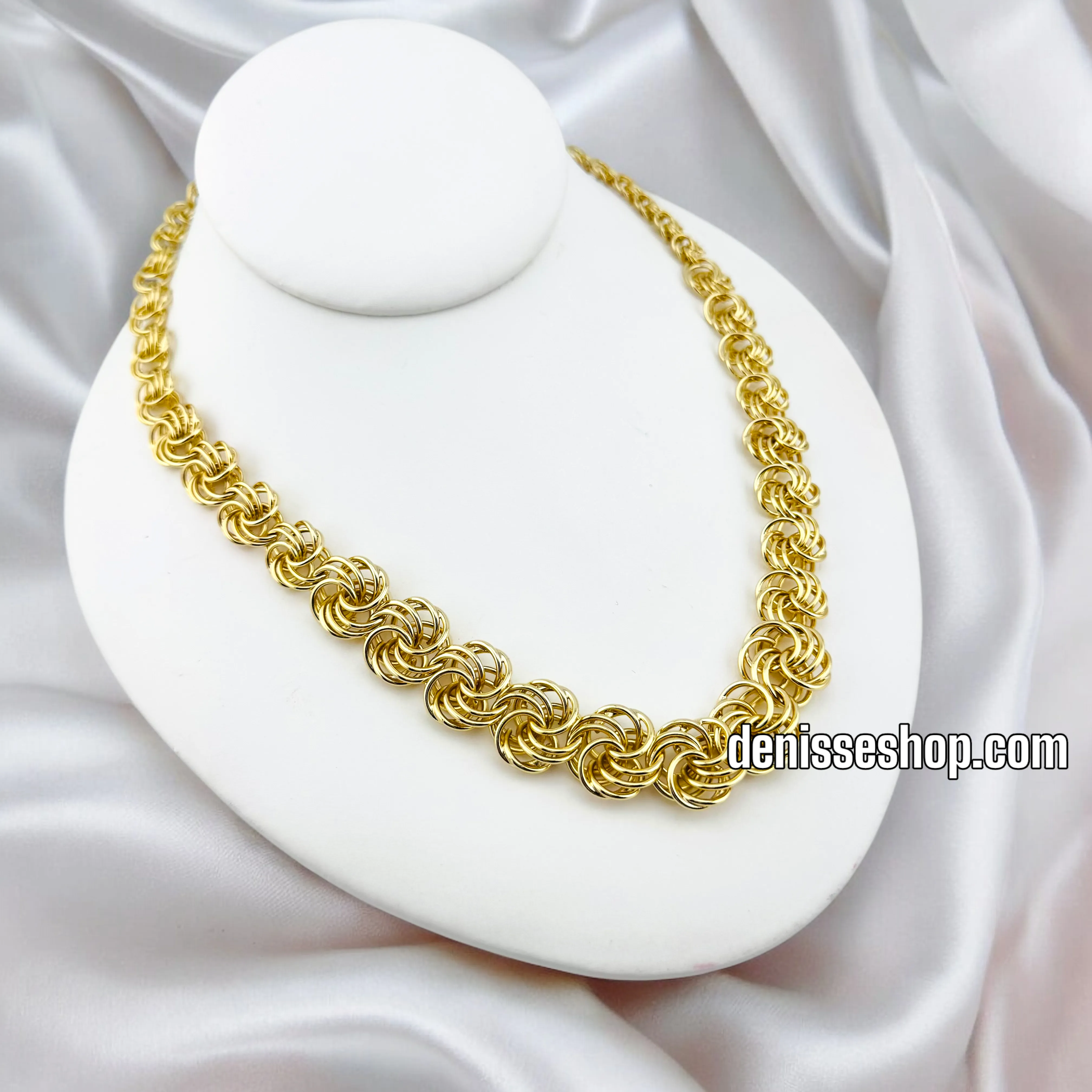 14K DOUBLE SPIRAL NECKLACE N218