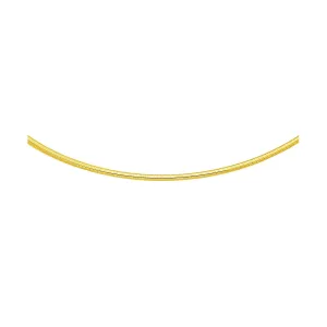 14k Yellow Gold Classic Omega Style Necklace (2 mm)-rx05043-16