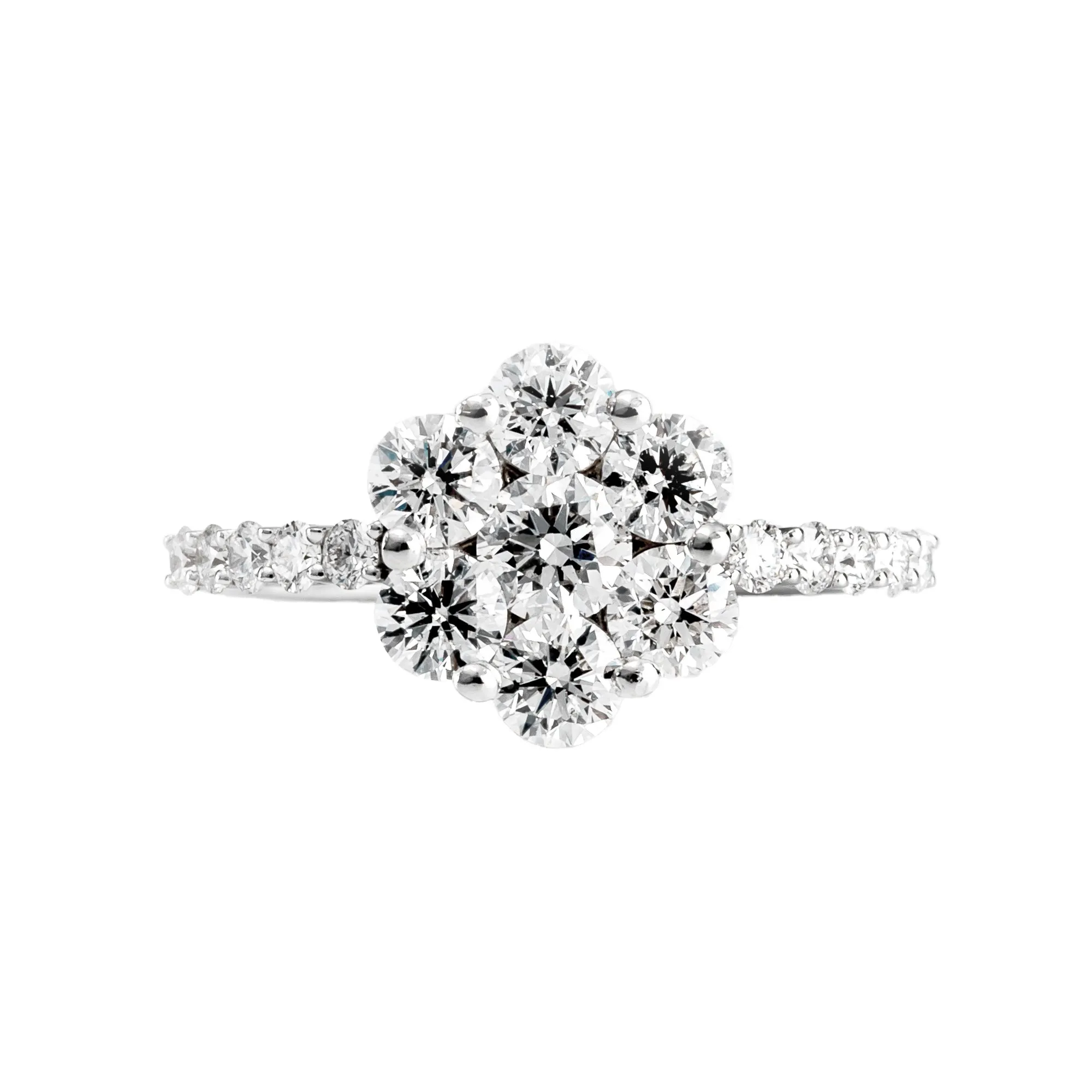 18K White Gold Tdw. 1.95ct Diamond Engagement Ring - 20610876