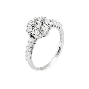 18K White Gold Tdw. 1.95ct Diamond Engagement Ring - 20610876