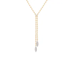 18K Yellow Gold Diamond Drop Necklace