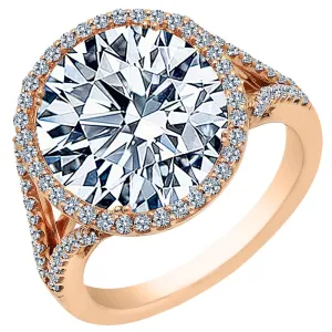 2.50 CARAT ROUND BRILLIANT CUT DIAMOND HALO ENGAGEMENT RING