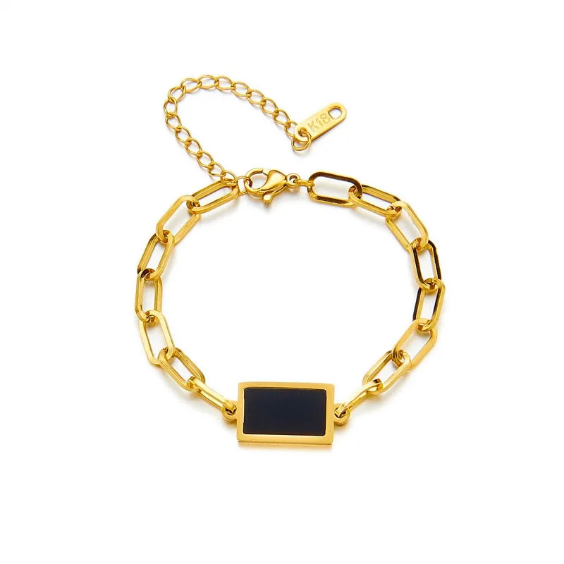 316L Stainless Steel Punk Women Gold Color Bracelet