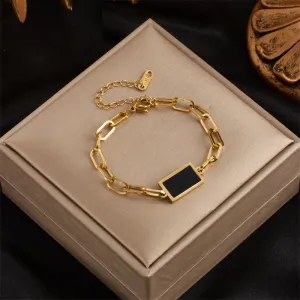 316L Stainless Steel Punk Women Gold Color Bracelet