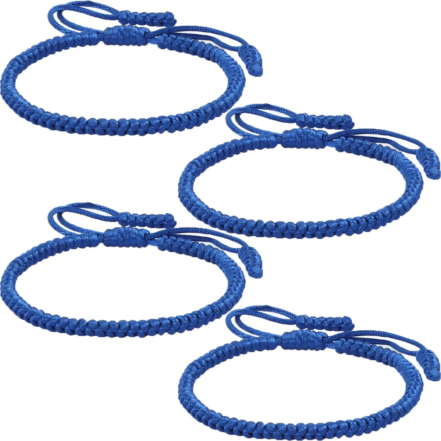 4PCS Friendship Bracelet Kit - Blue Beaded Bracelets for Women