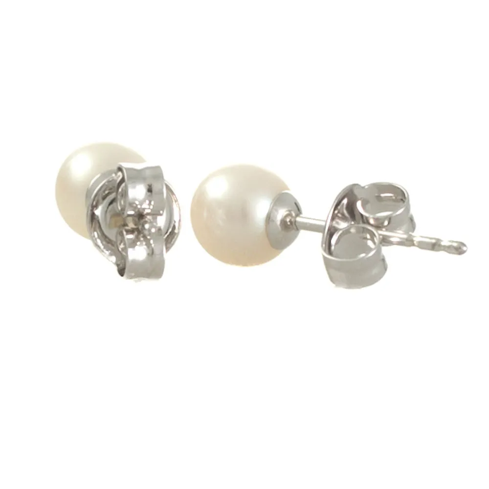 5 - 5.5mm White Freshwater Studs