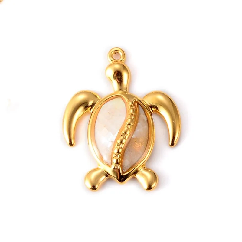 5 PCS/Package 304 Stainless Steel Tortoise Starfish Pendant