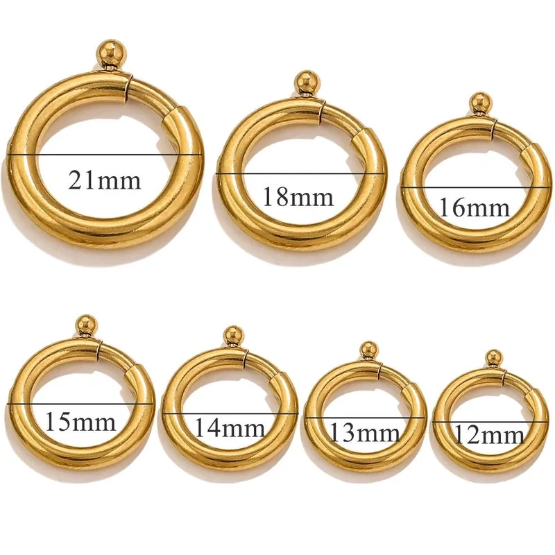 5 PCS/Package 316L Stainless Steel  Geometric Jewelry Buckle