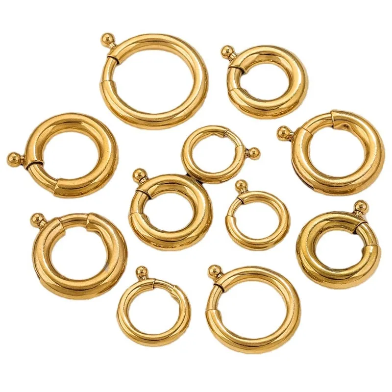 5 PCS/Package 316L Stainless Steel  Geometric Jewelry Buckle