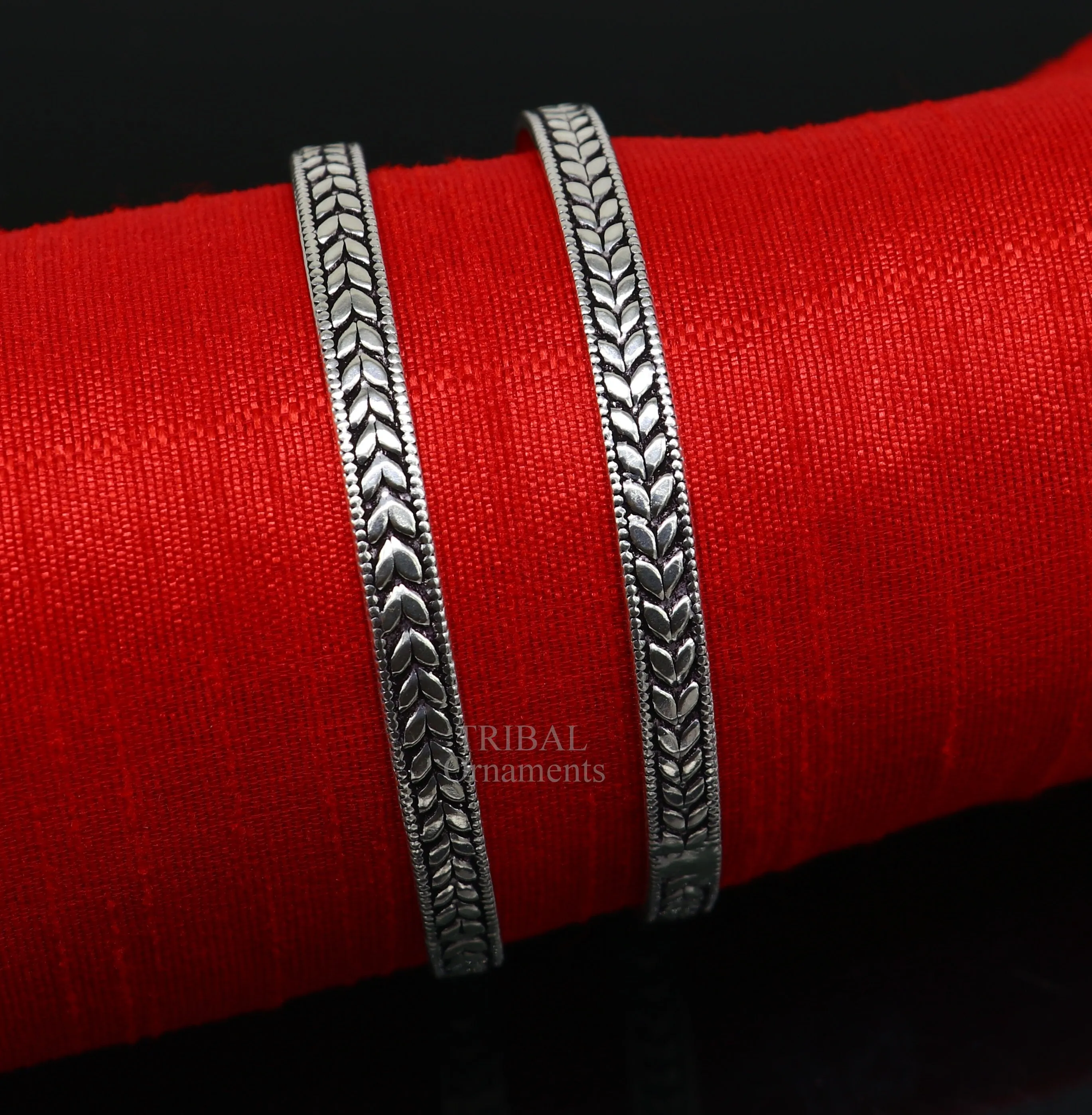 925 sterling silver handcrafted amazing Floral design bangles bracelet, fancy stylish gorgeous kangan tribal belly dance jewelry nba321