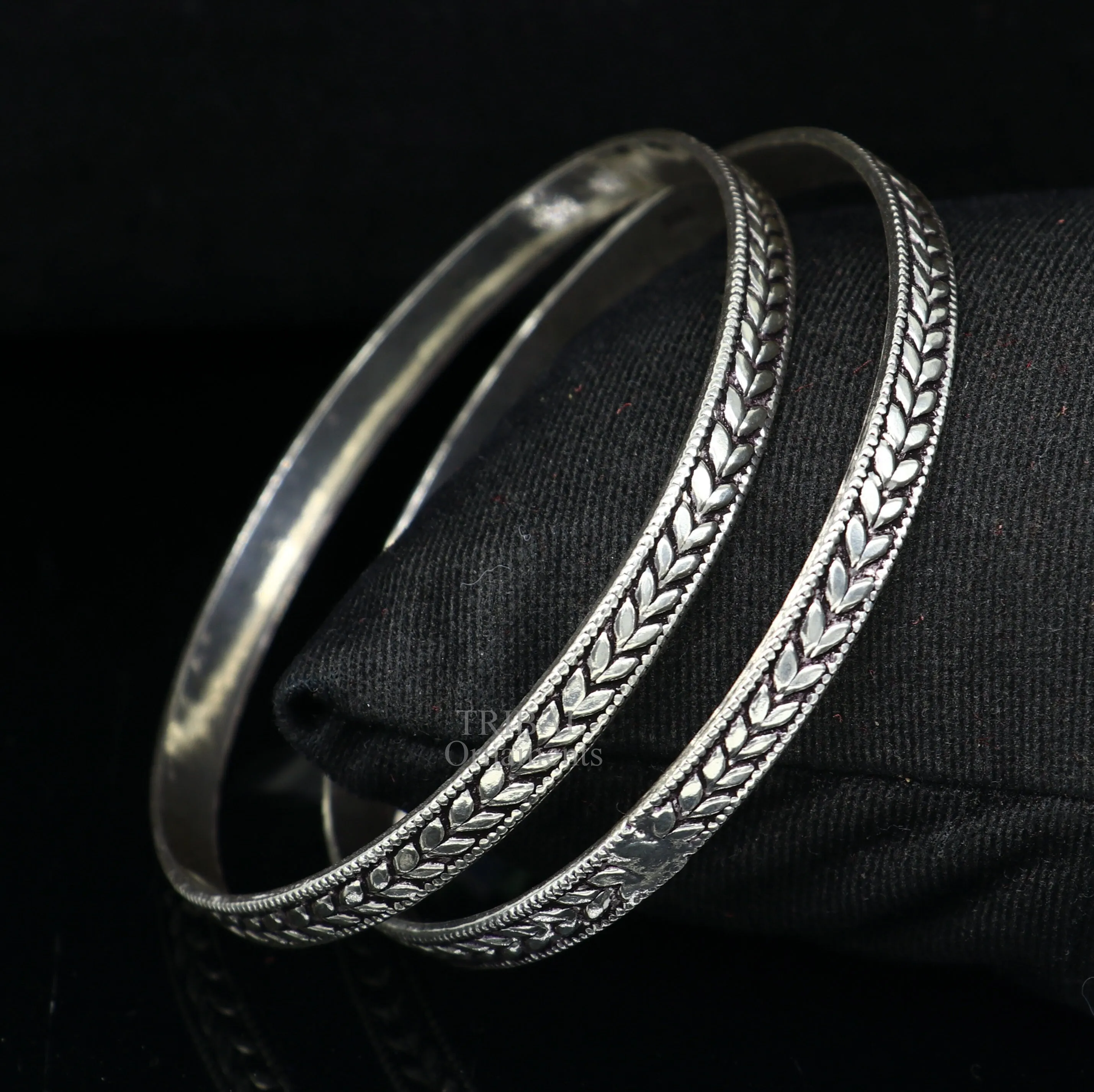 925 sterling silver handcrafted amazing Floral design bangles bracelet, fancy stylish gorgeous kangan tribal belly dance jewelry nba321