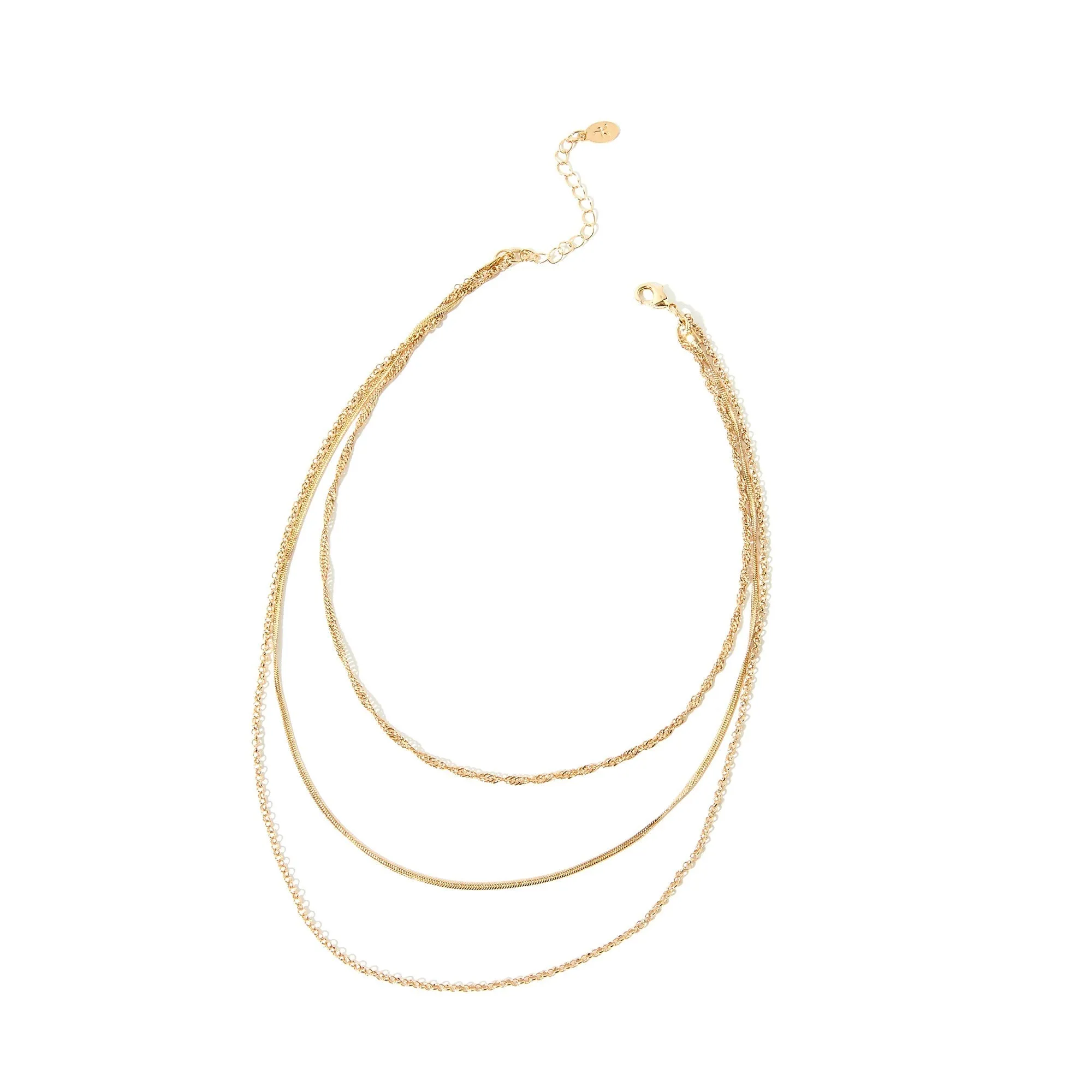 Accessorize London Women's Romantic Ramble set of 3 Delicate Chain Necklace