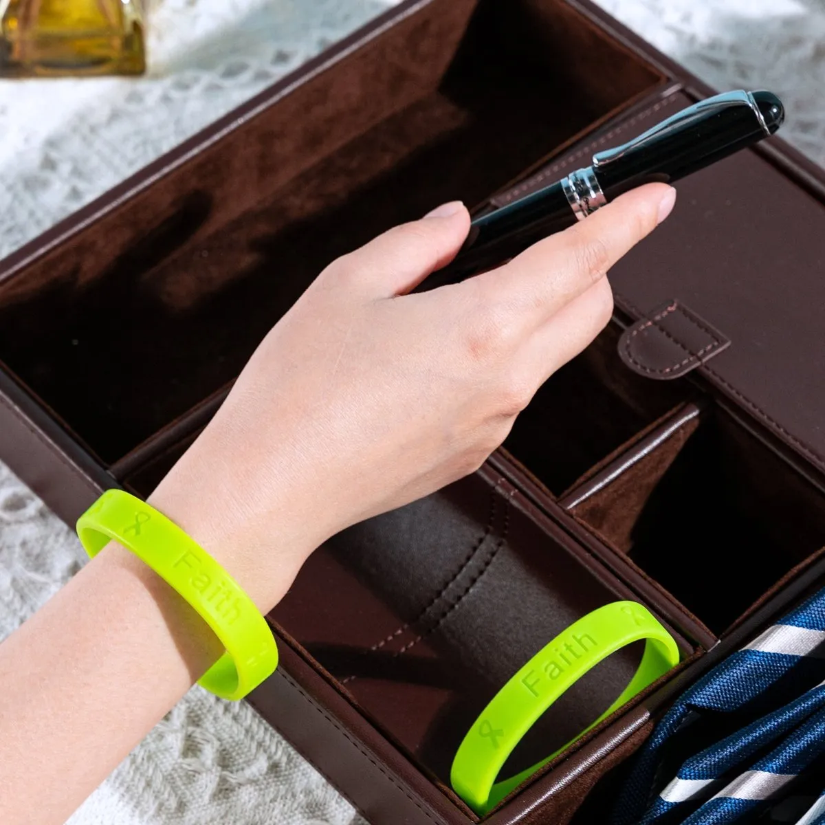 Adult Lyme Disease Awareness Silicone Bracelet Wristbands