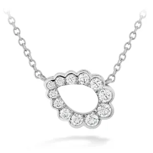 Aerial Regal Scroll Teardrop Necklace .30ctw