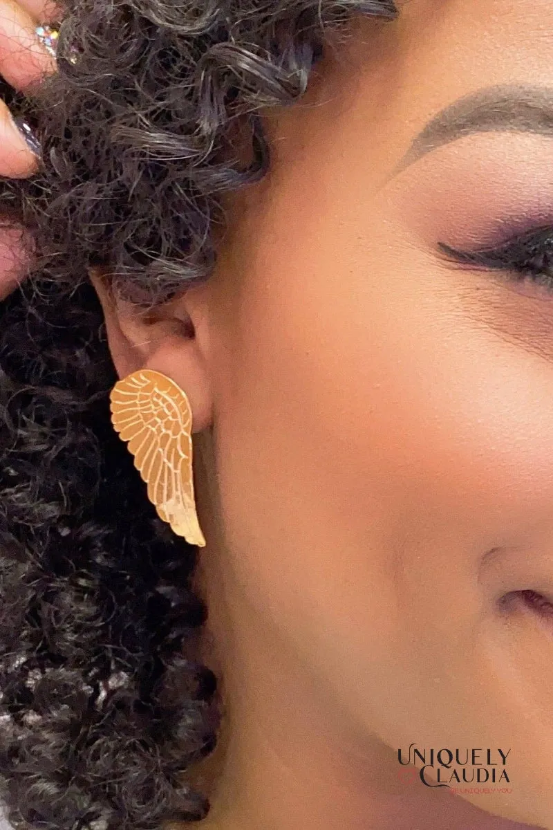 Angel Wings 24KT Gold Plated Earrings
