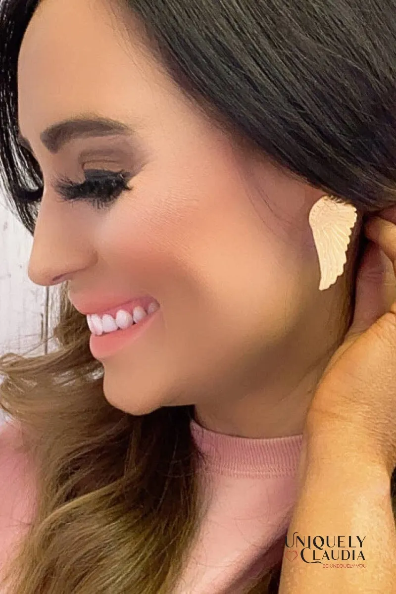 Angel Wings 24KT Gold Plated Earrings