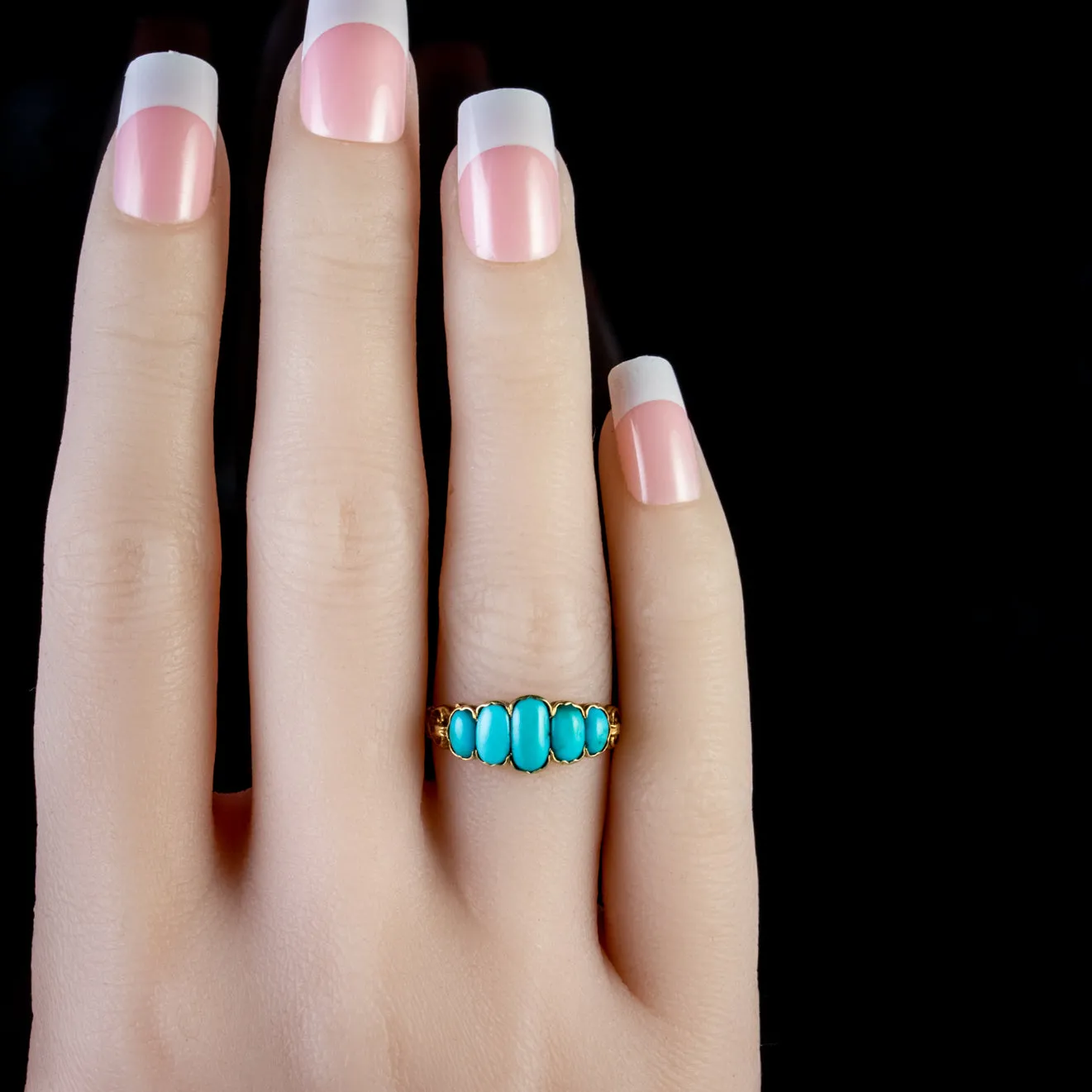 Antique Georgian Turquoise Ring 18Ct Gold Circa 1800
