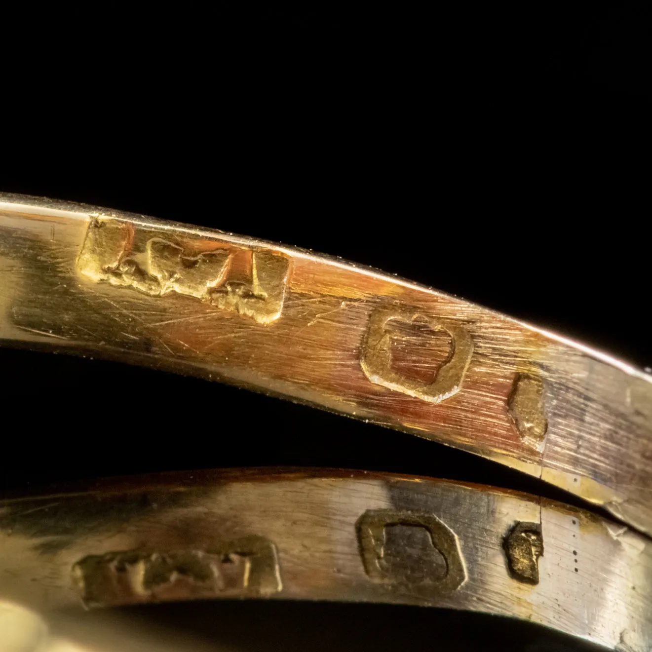Antique Victorian Coral Diamond Ring 15Ct Gold Circa Dated 1873