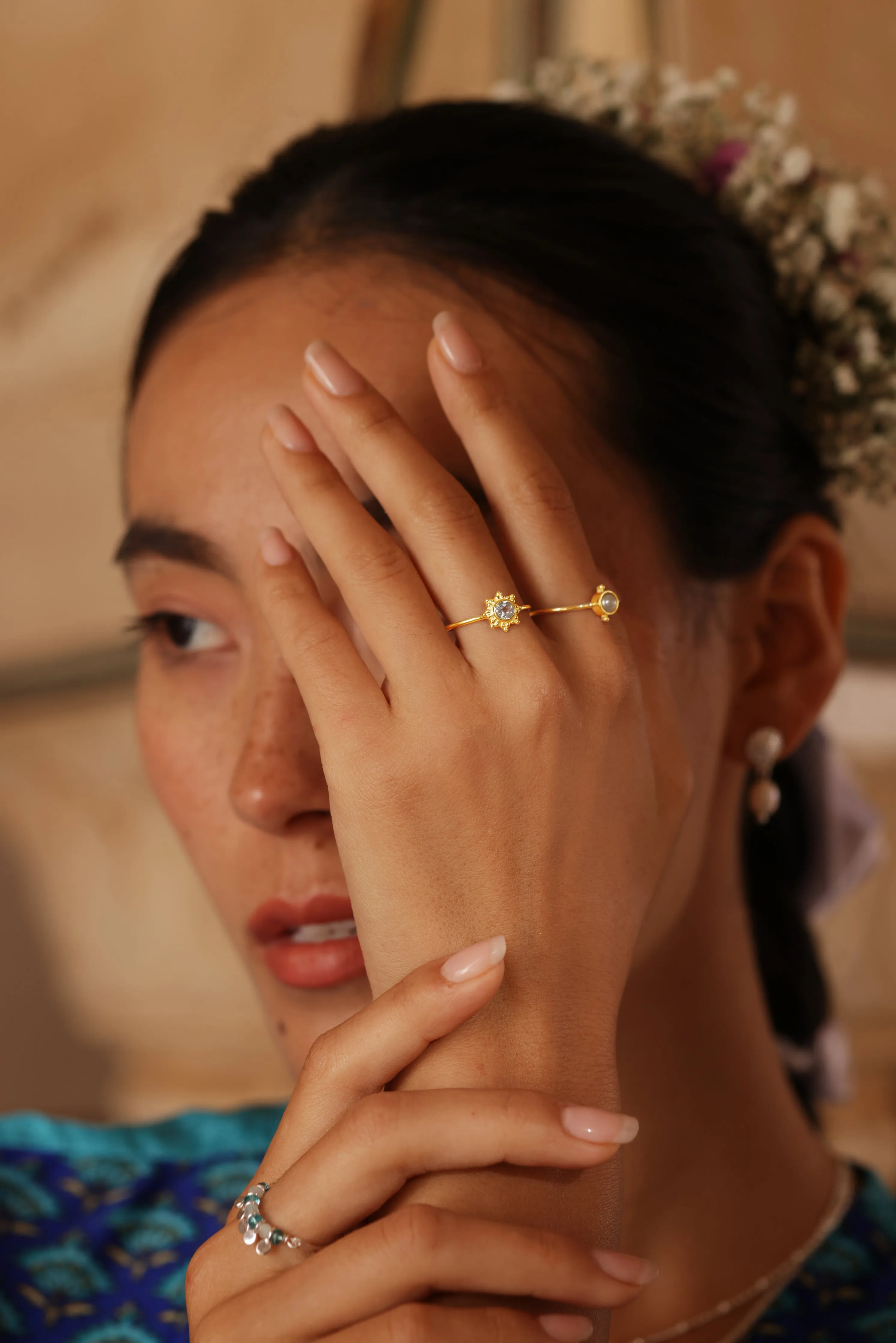Asteria Ring in Topaz - Gold