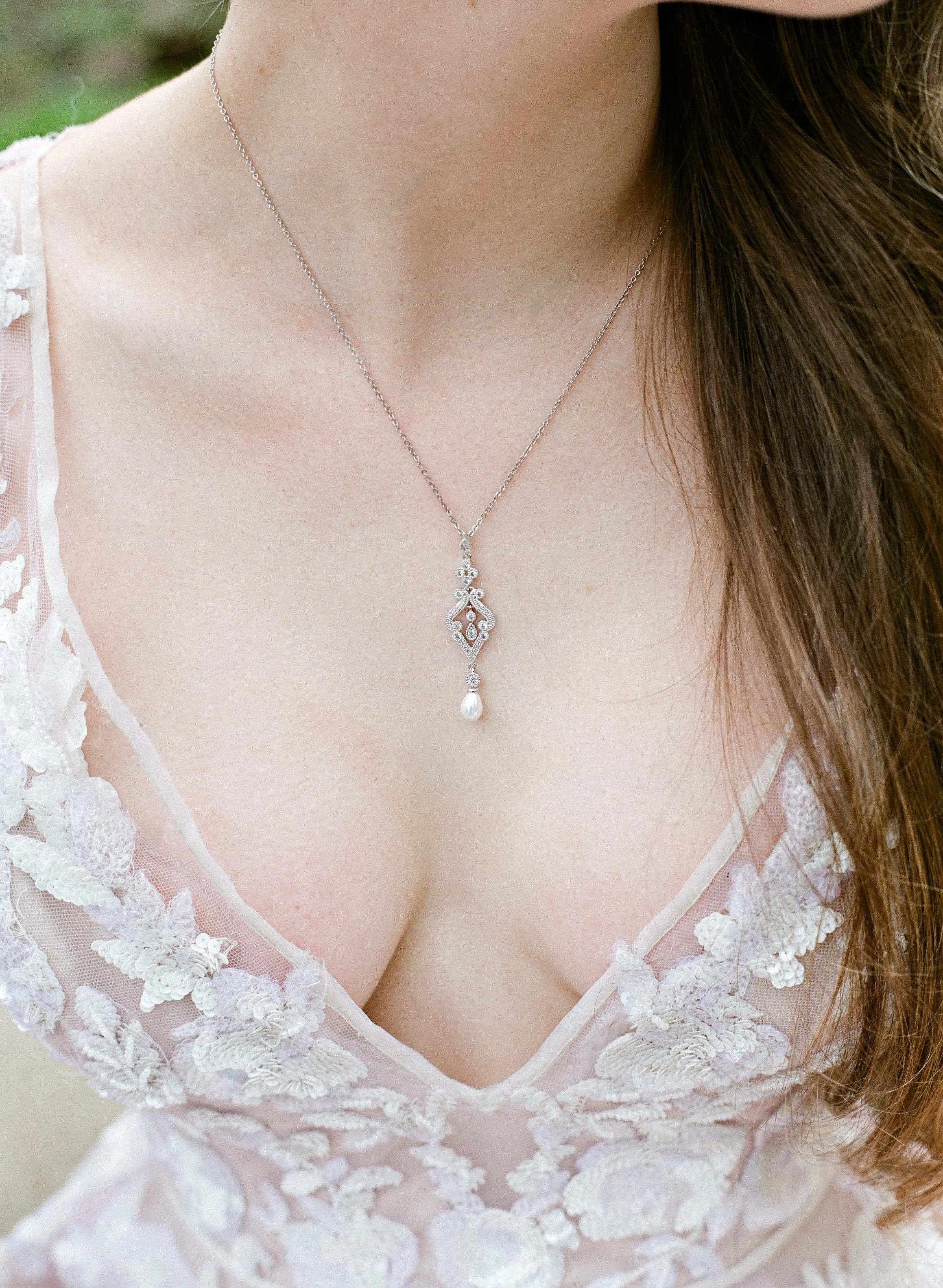AURELIE Silver Earrings and Necklace