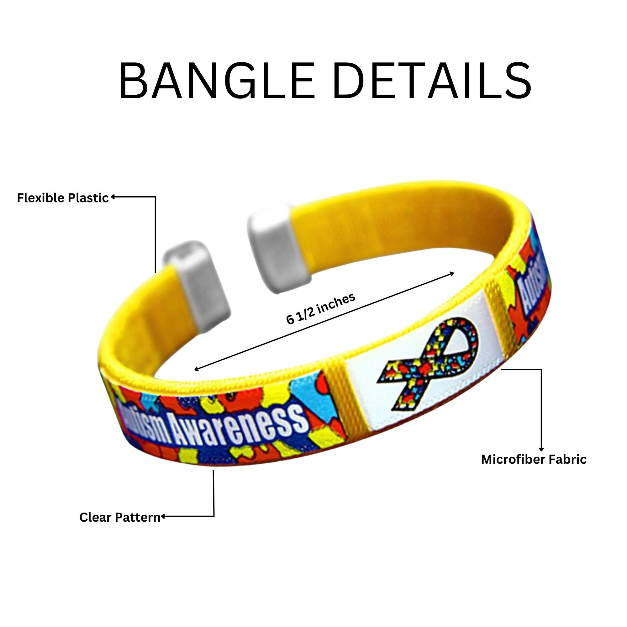 Autism Awareness Adult Bangle Bracelets by The Awareness Company