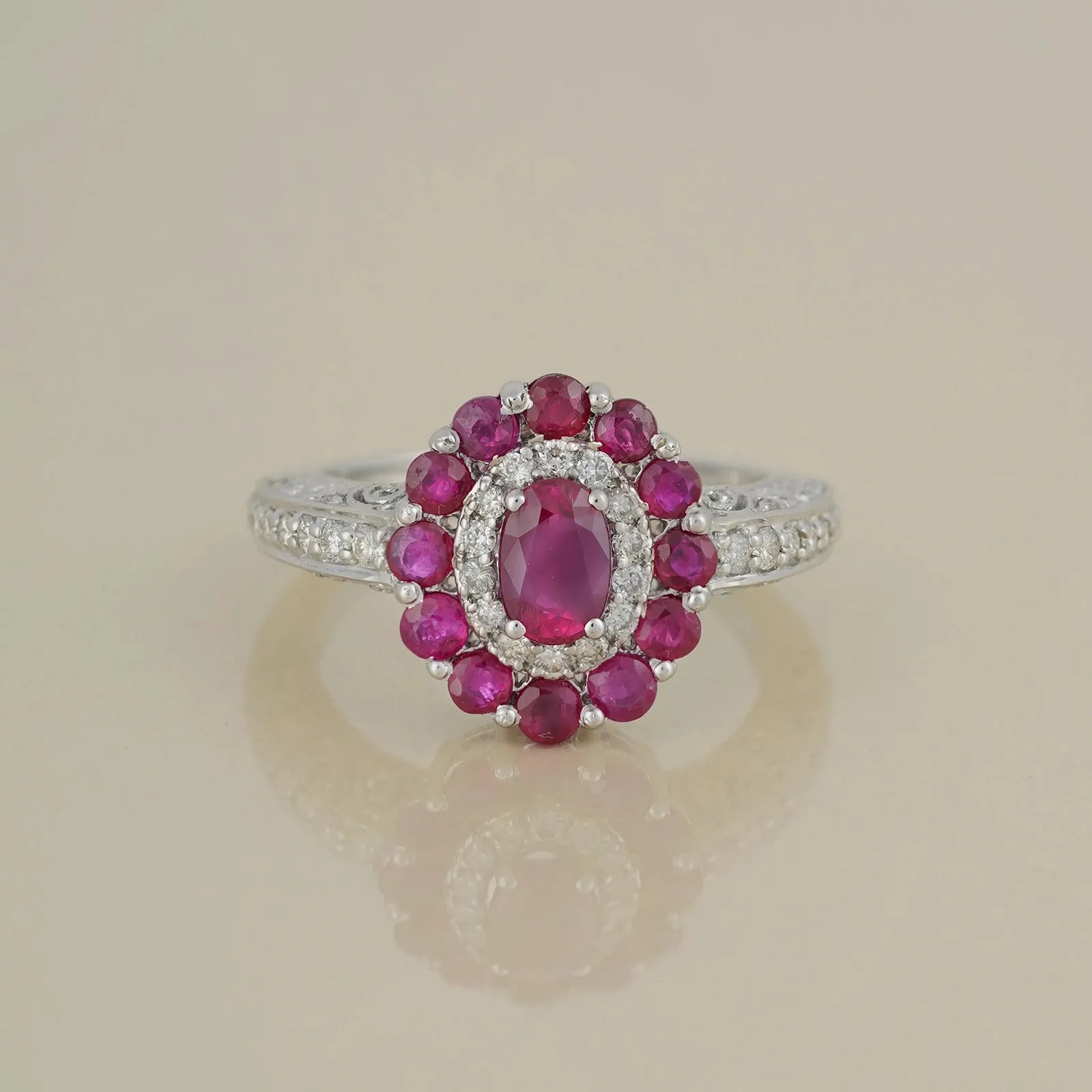 Azure Ruby Ring