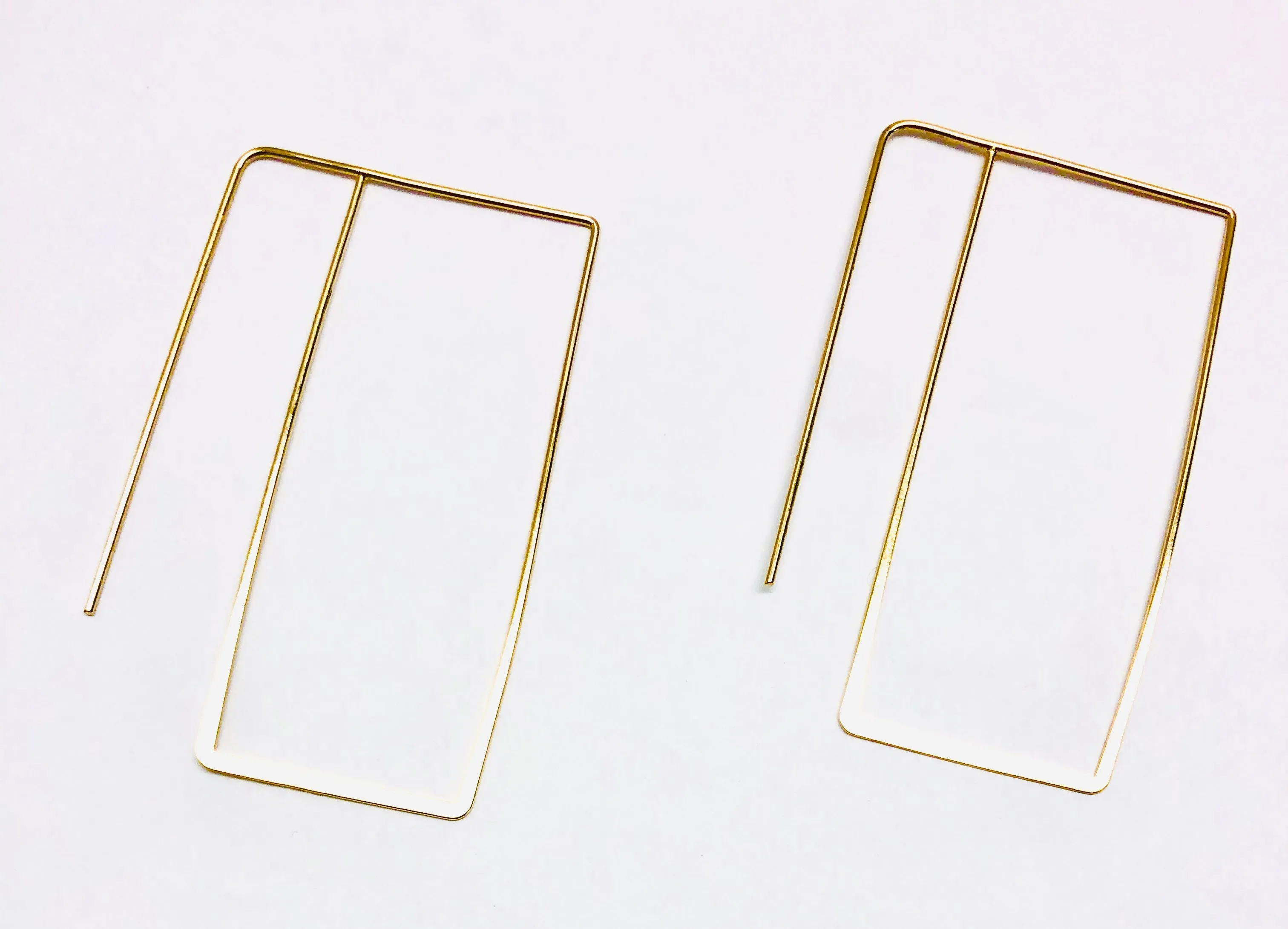 Berlin Rectangle Earrings - 18k Gold Earrings