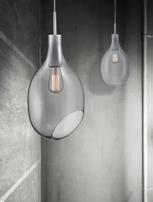 Bexl Fume Smoked Glass Single Pendant - ID 8536