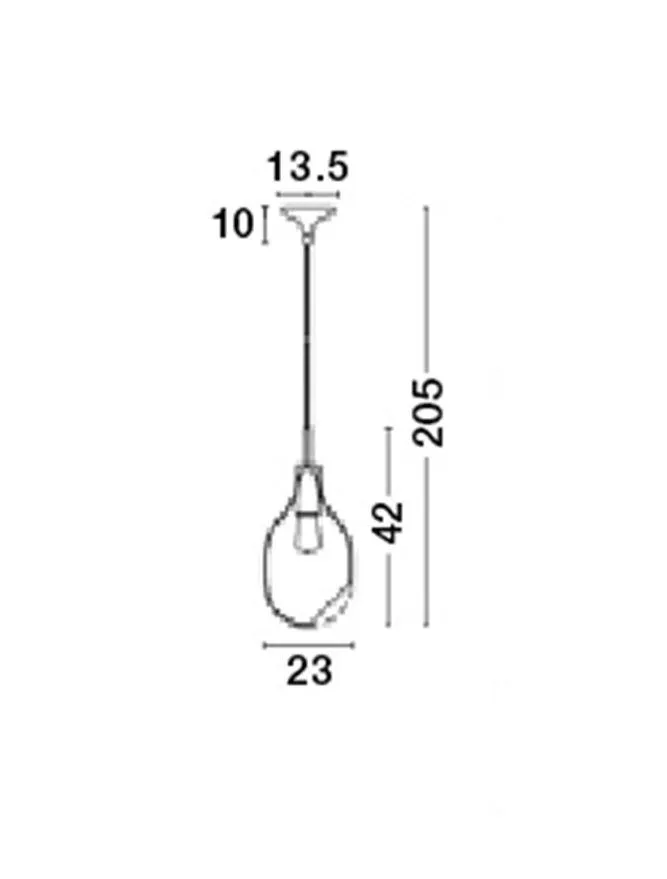 Bexl Fume Smoked Glass Single Pendant - ID 8536