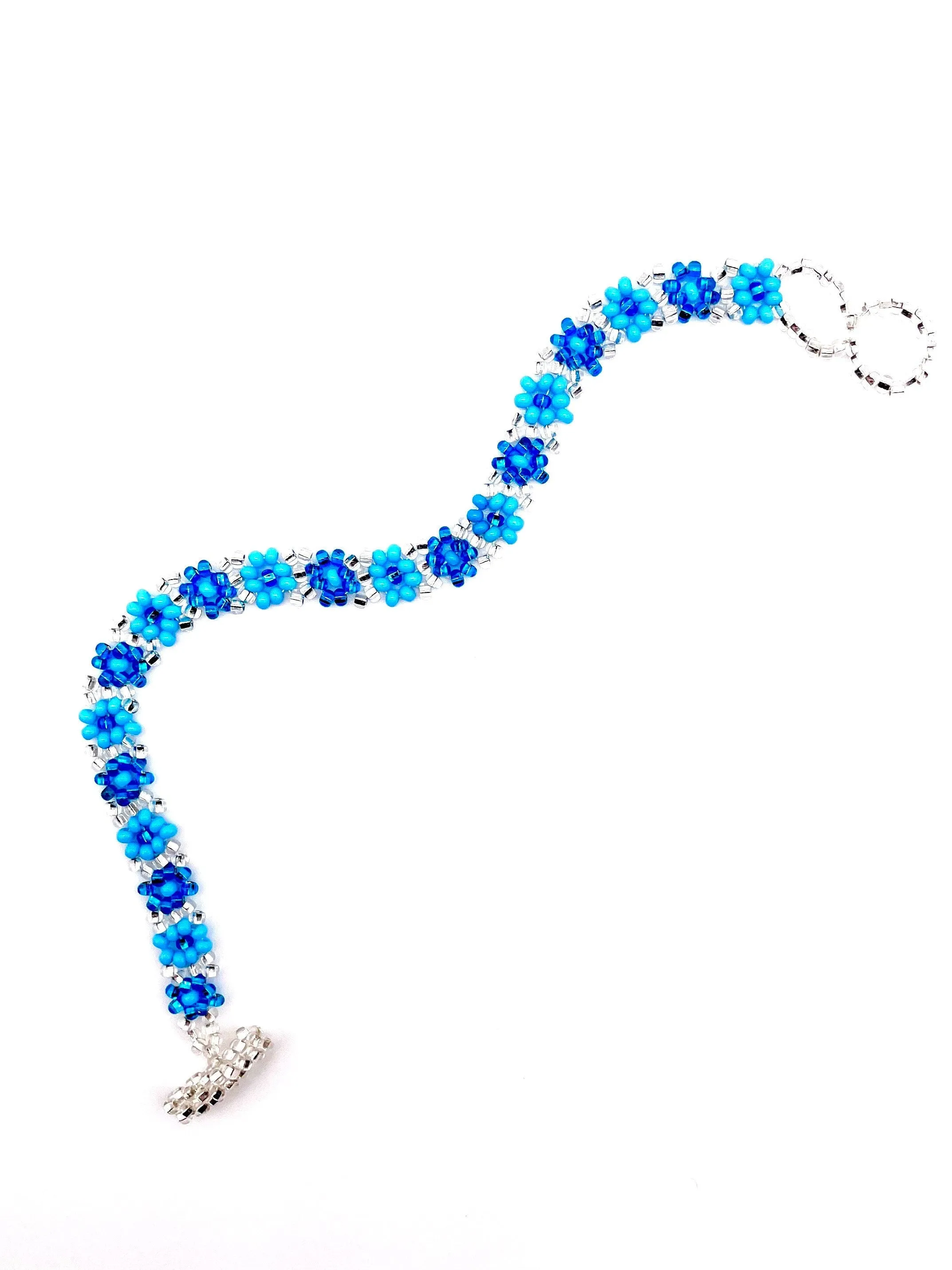 Blue Daisy Flower Bracelet