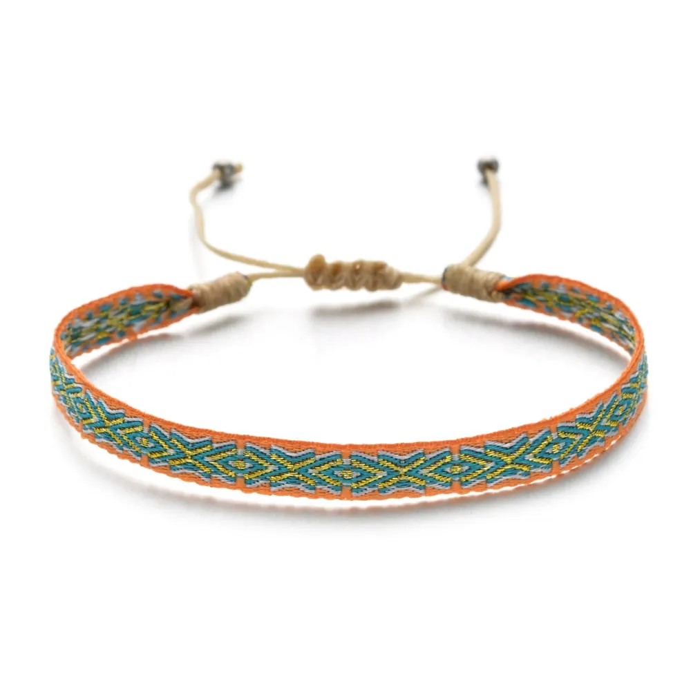 Boho Colorful Woven Rope String Bracelet Yoga Handmade Chic Webbing Friendship Bracelets for Men Women Child Lucky Jewelry