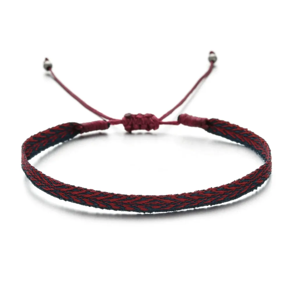 Boho Colorful Woven Rope String Bracelet Yoga Handmade Chic Webbing Friendship Bracelets for Men Women Child Lucky Jewelry