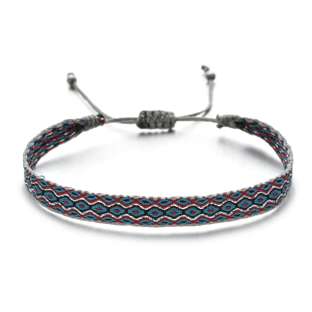 Boho Colorful Woven Rope String Bracelet Yoga Handmade Chic Webbing Friendship Bracelets for Men Women Child Lucky Jewelry