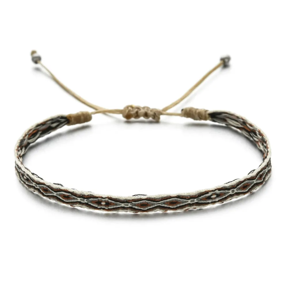 Boho Colorful Woven Rope String Bracelet Yoga Handmade Chic Webbing Friendship Bracelets for Men Women Child Lucky Jewelry