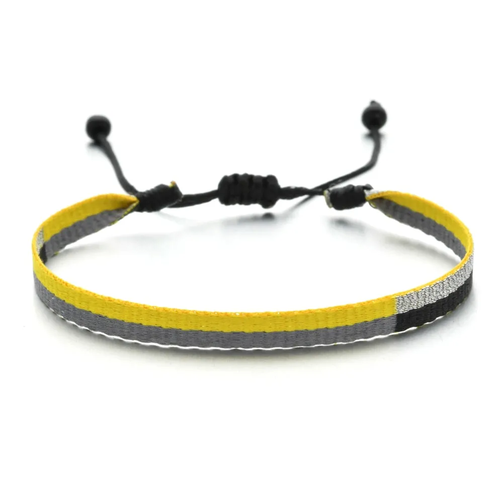 Boho Colorful Woven Rope String Bracelet Yoga Handmade Chic Webbing Friendship Bracelets for Men Women Child Lucky Jewelry