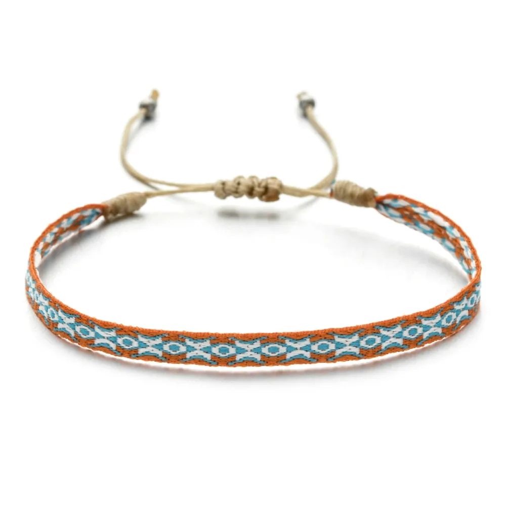 Boho Colorful Woven Rope String Bracelet Yoga Handmade Chic Webbing Friendship Bracelets for Men Women Child Lucky Jewelry