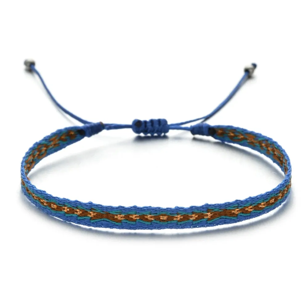 Boho Colorful Woven Rope String Bracelet Yoga Handmade Chic Webbing Friendship Bracelets for Men Women Child Lucky Jewelry