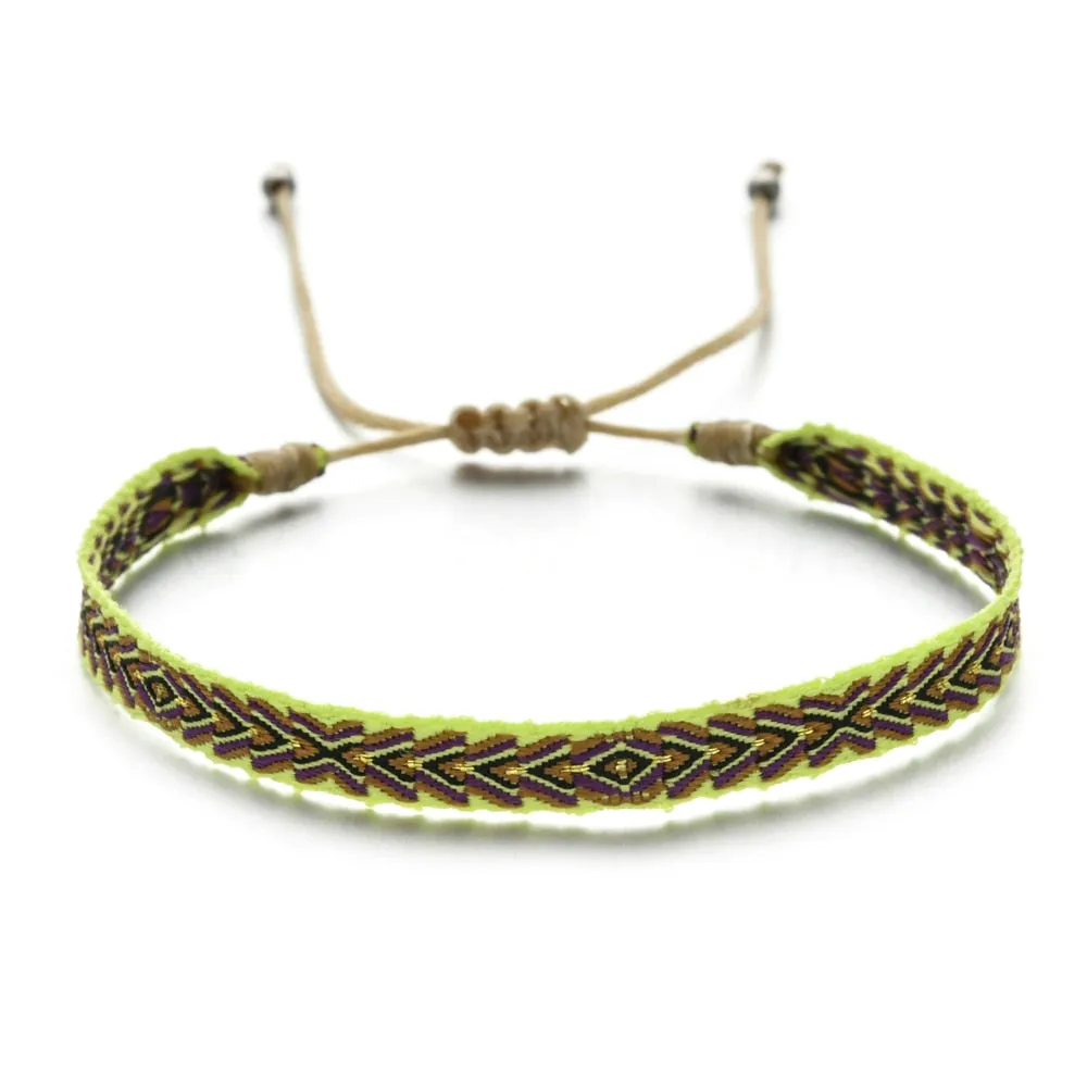 Boho Colorful Woven Rope String Bracelet Yoga Handmade Chic Webbing Friendship Bracelets for Men Women Child Lucky Jewelry