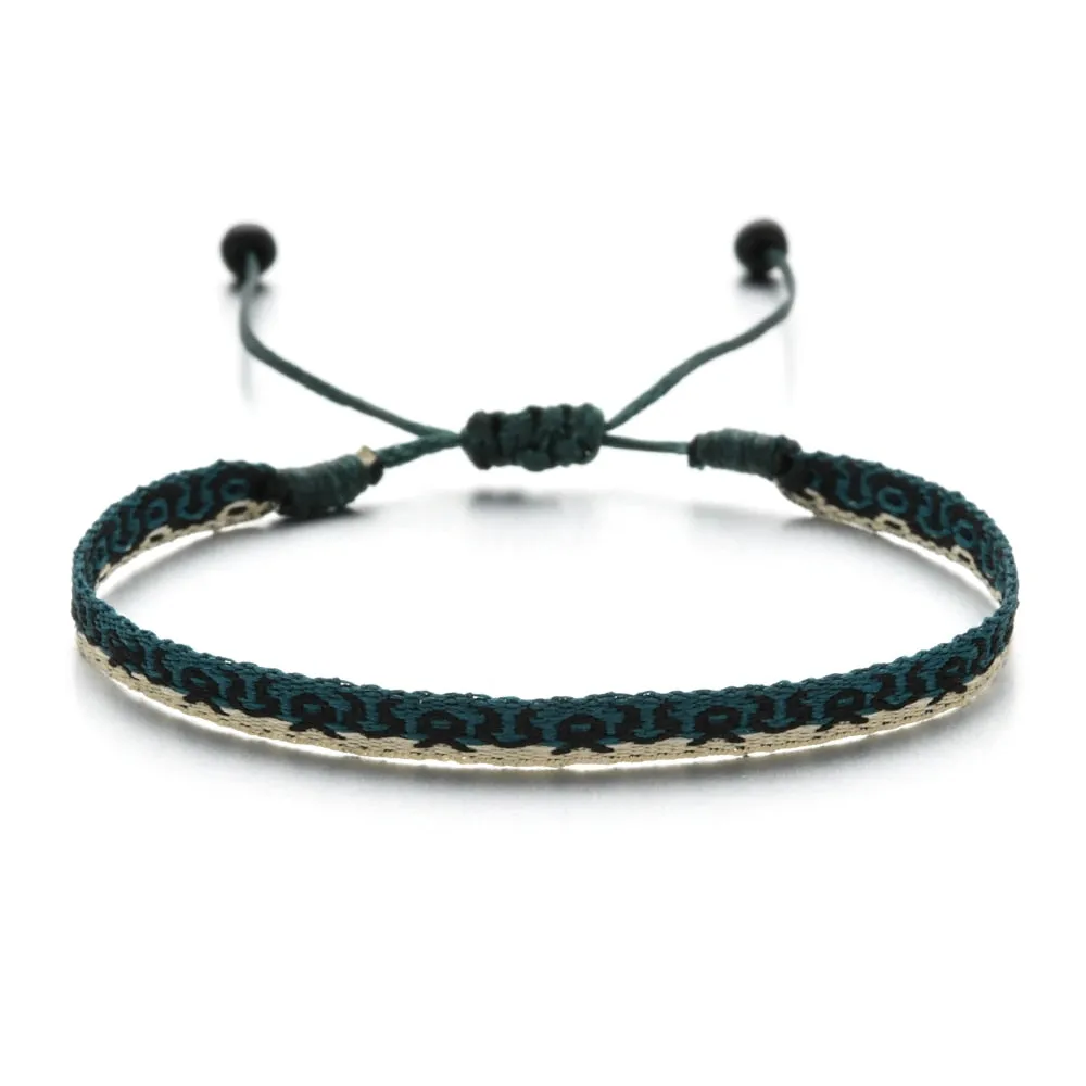 Boho Colorful Woven Rope String Bracelet Yoga Handmade Chic Webbing Friendship Bracelets for Men Women Child Lucky Jewelry