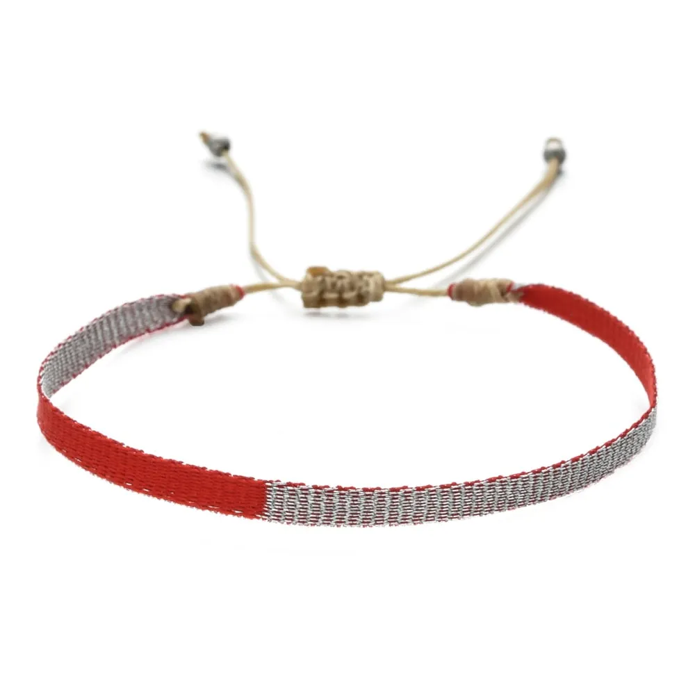 Boho Colorful Woven Rope String Bracelet Yoga Handmade Chic Webbing Friendship Bracelets for Men Women Child Lucky Jewelry