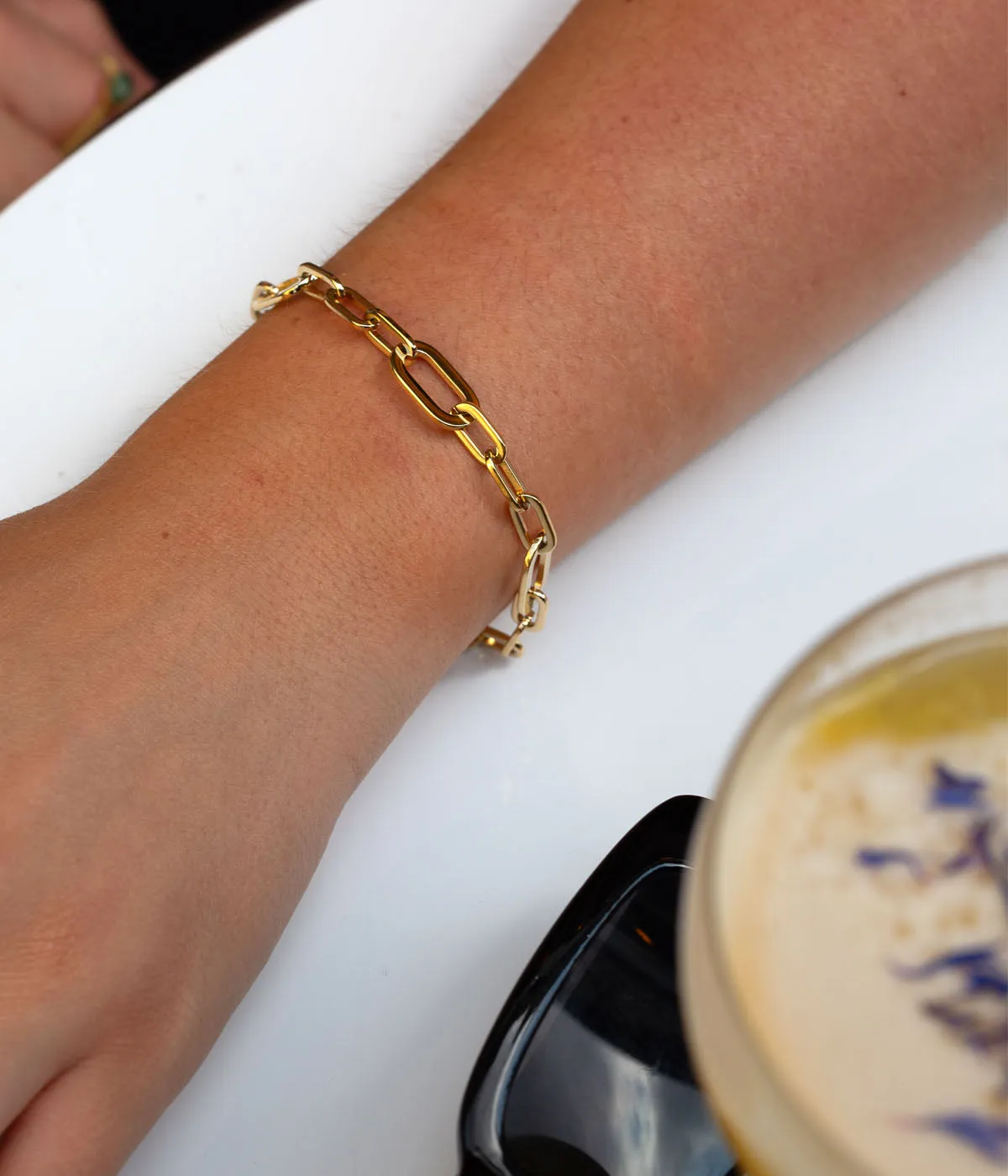 Bracelet Alexia (Acier doré)