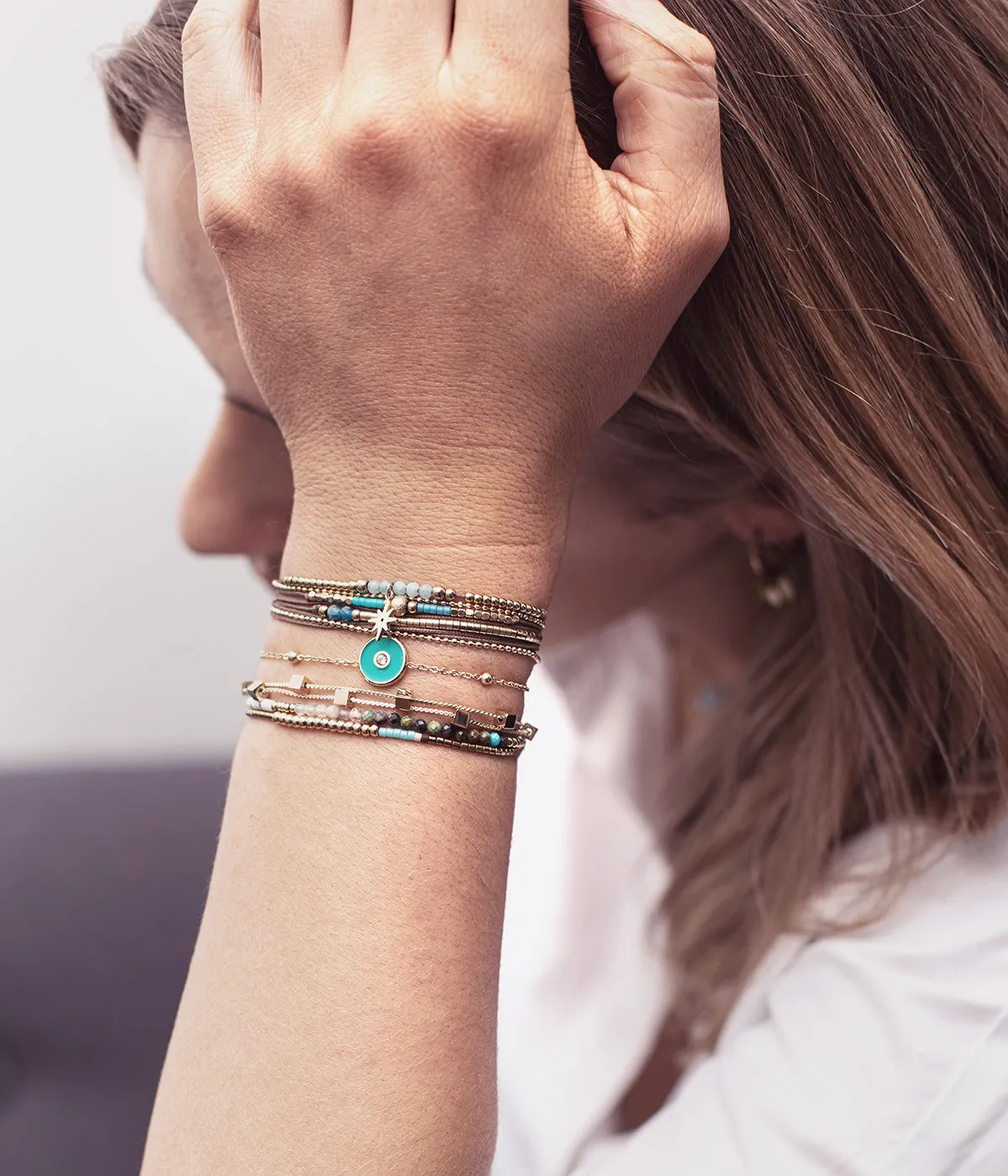 Bracelet Aster (Acier doré)