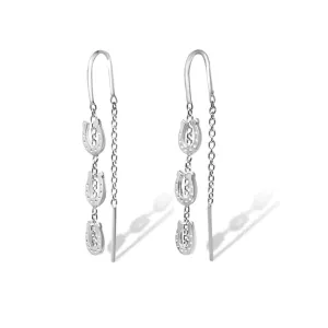Breeze Horseshoe Thread Earrings W/S