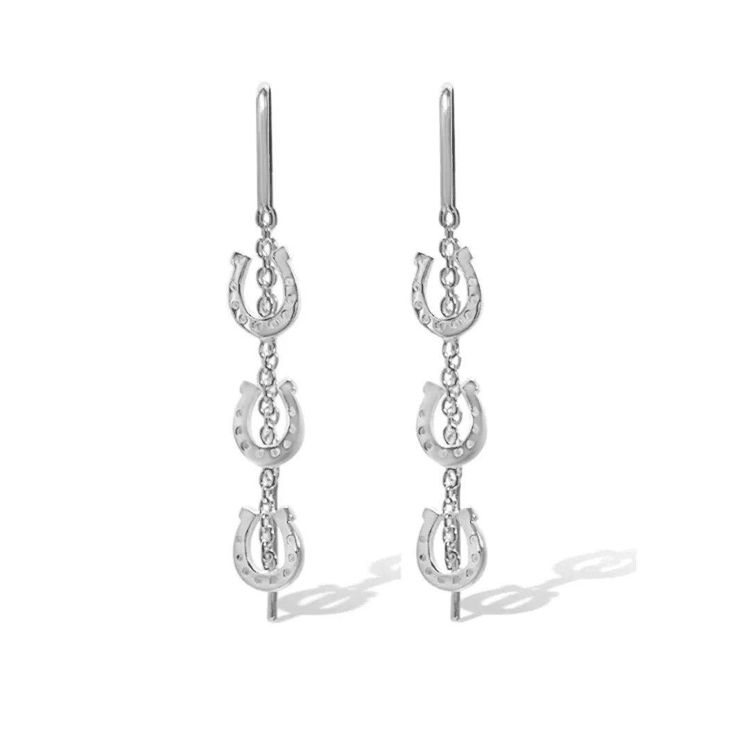 Breeze Horseshoe Thread Earrings W/S