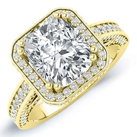 Buttercup - Cushion Moissanite Engagement Ring