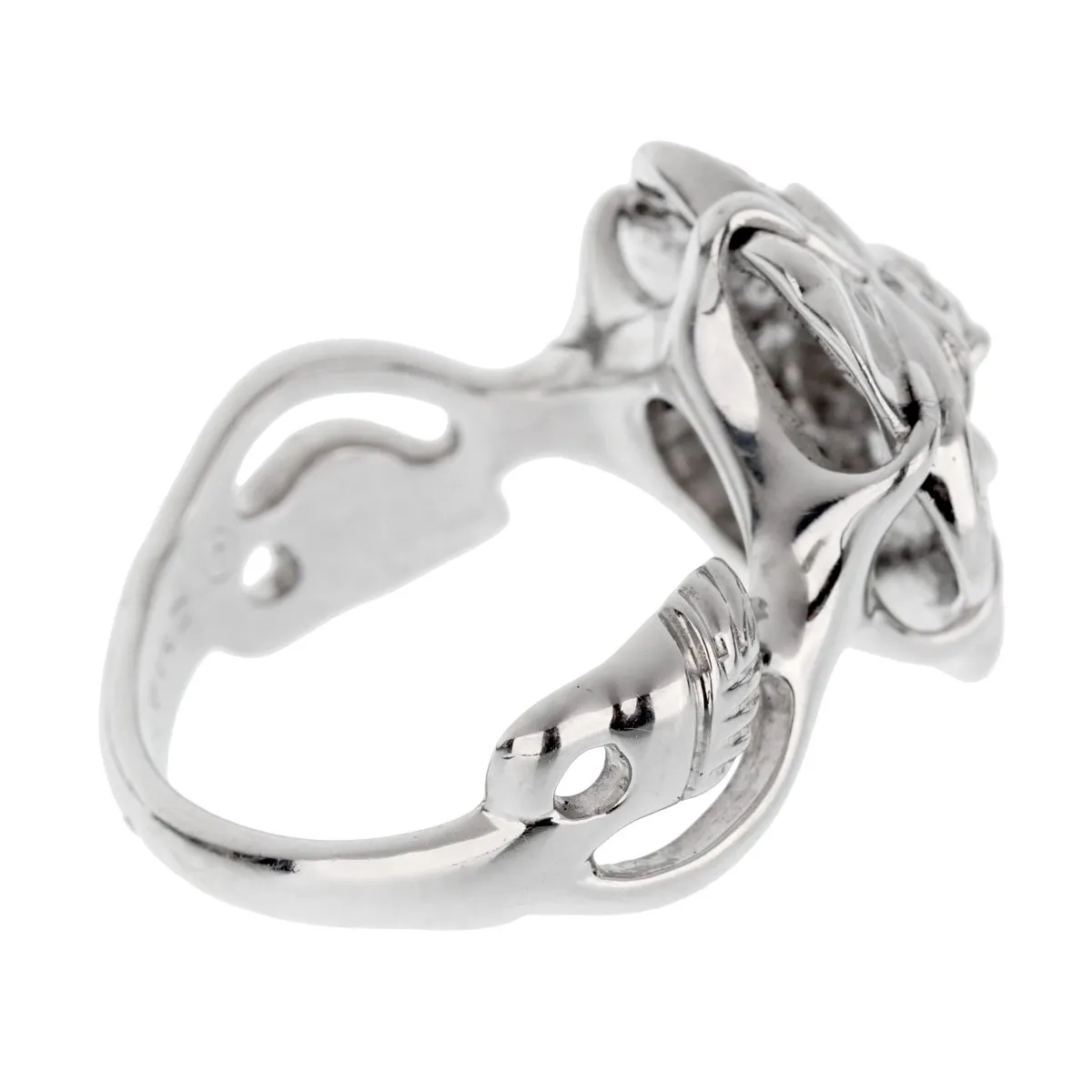 Chanel Camellia White Gold Diamond Ring