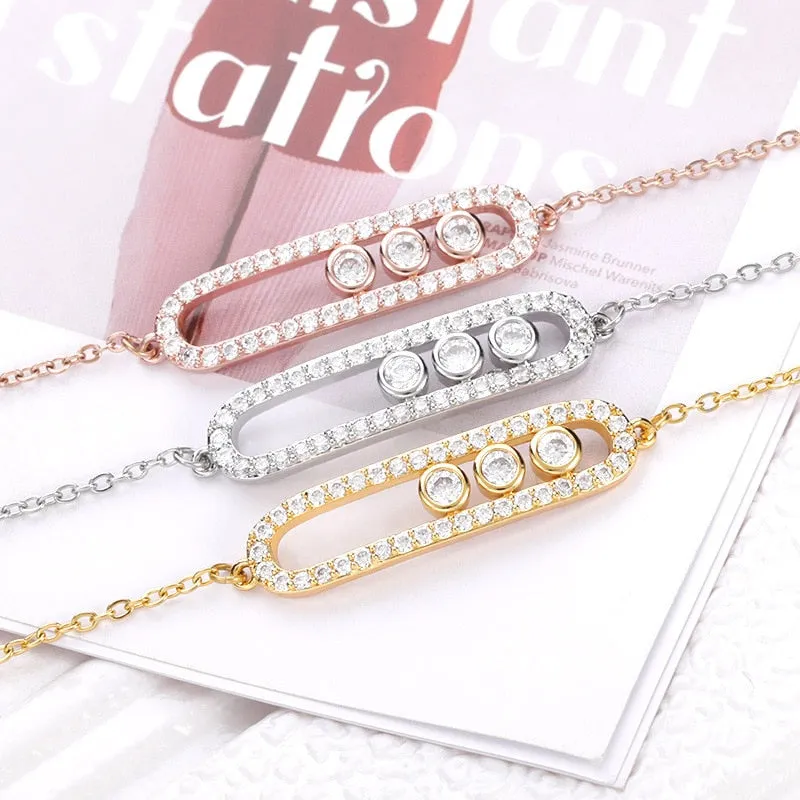 Chic and Minimal Style Rhinestone Bracelet