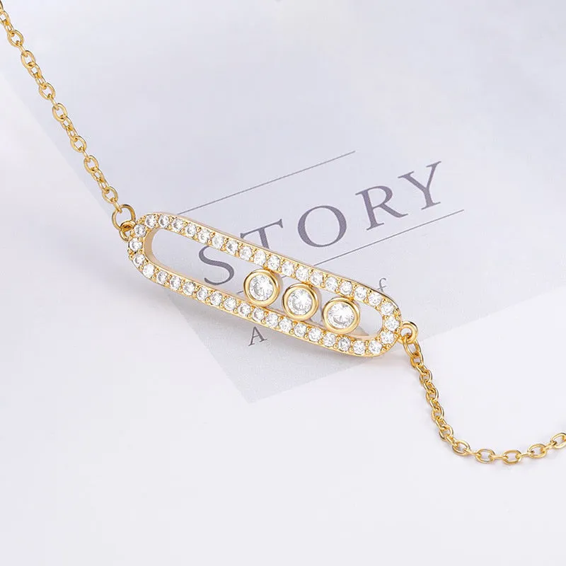 Chic and Minimal Style Rhinestone Bracelet