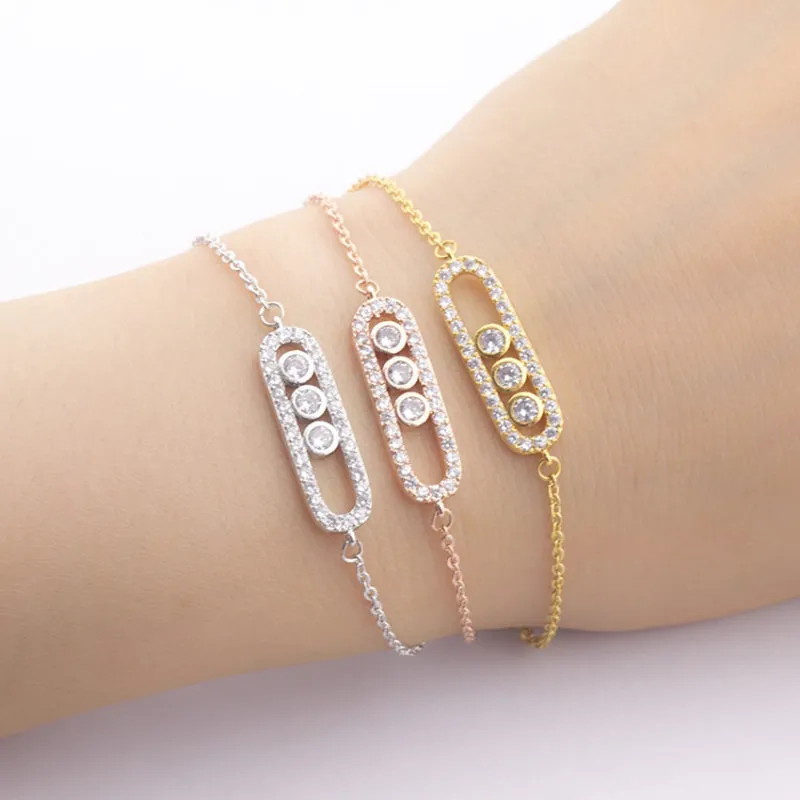 Chic and Minimal Style Rhinestone Bracelet